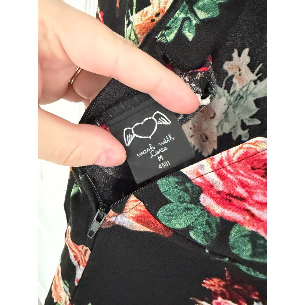 Hell Bunny Vixen Woodland Creature Fox Deer Floral Peter Pan Collar Dress Retro - Picture 8 of 10